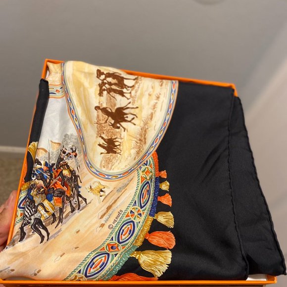 Hermes Hermès Jean de Fougerolle Cavaliers Silk Scarf - Picture 10 of 10